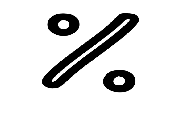 Bold Outlined Comic Mono Symbol Percent Review