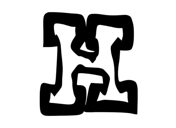 Bold Punk Hand Drawn Mono Letter H Review